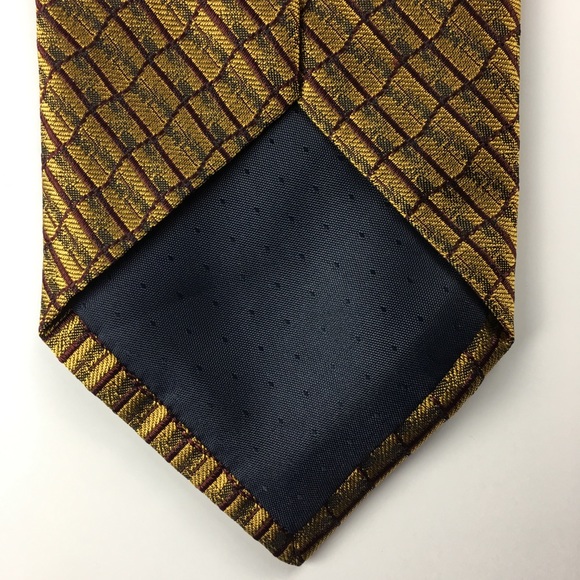 Valentino Collection Gold Pattern Mens Tie - Picture 4 of 4